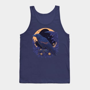 Gothic Crow at Night Time Tank Top